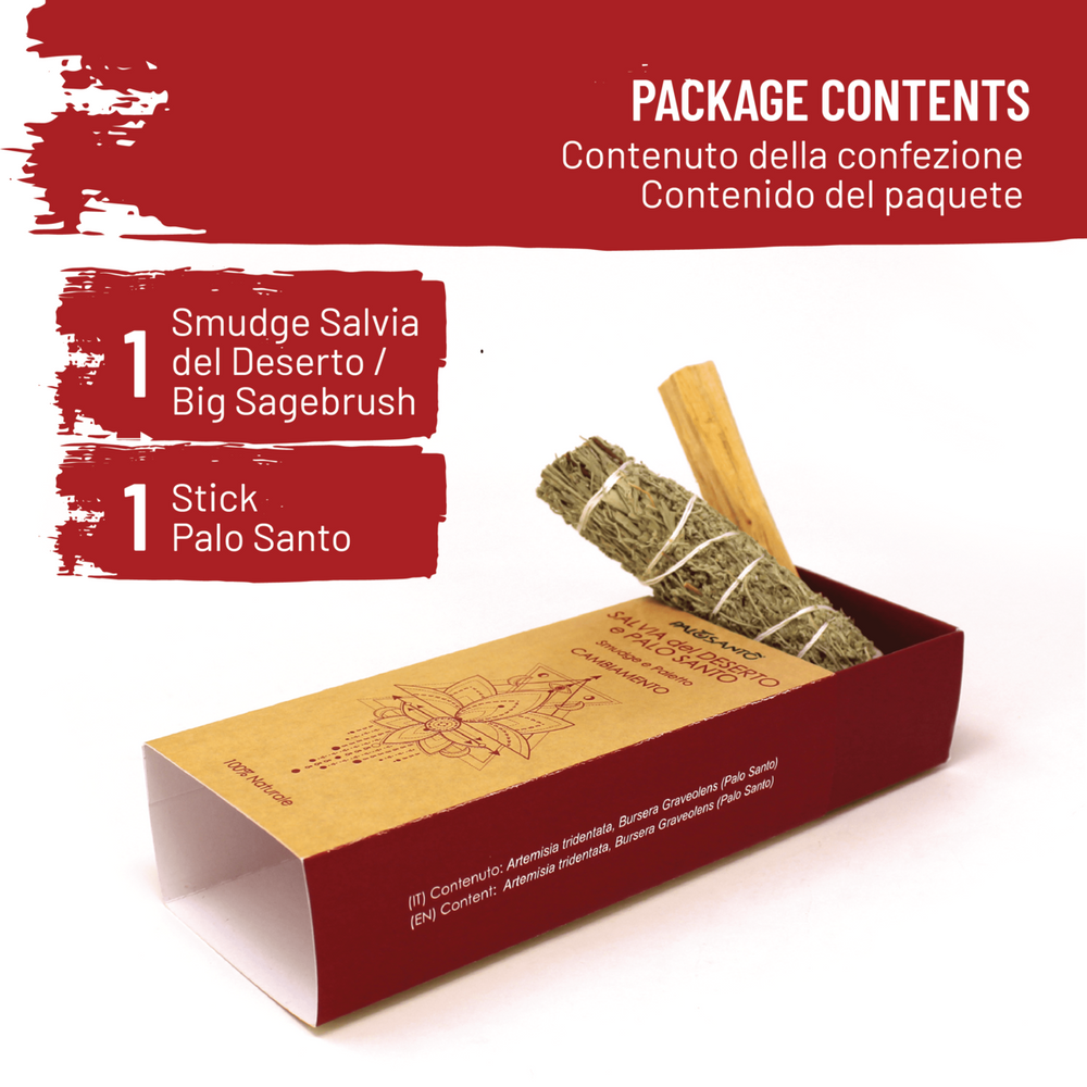 Salvia del Deserto & Palo Santo - Smudge e Paletto Incenso Naturale ed Ecosostenibile - dettaglio 2