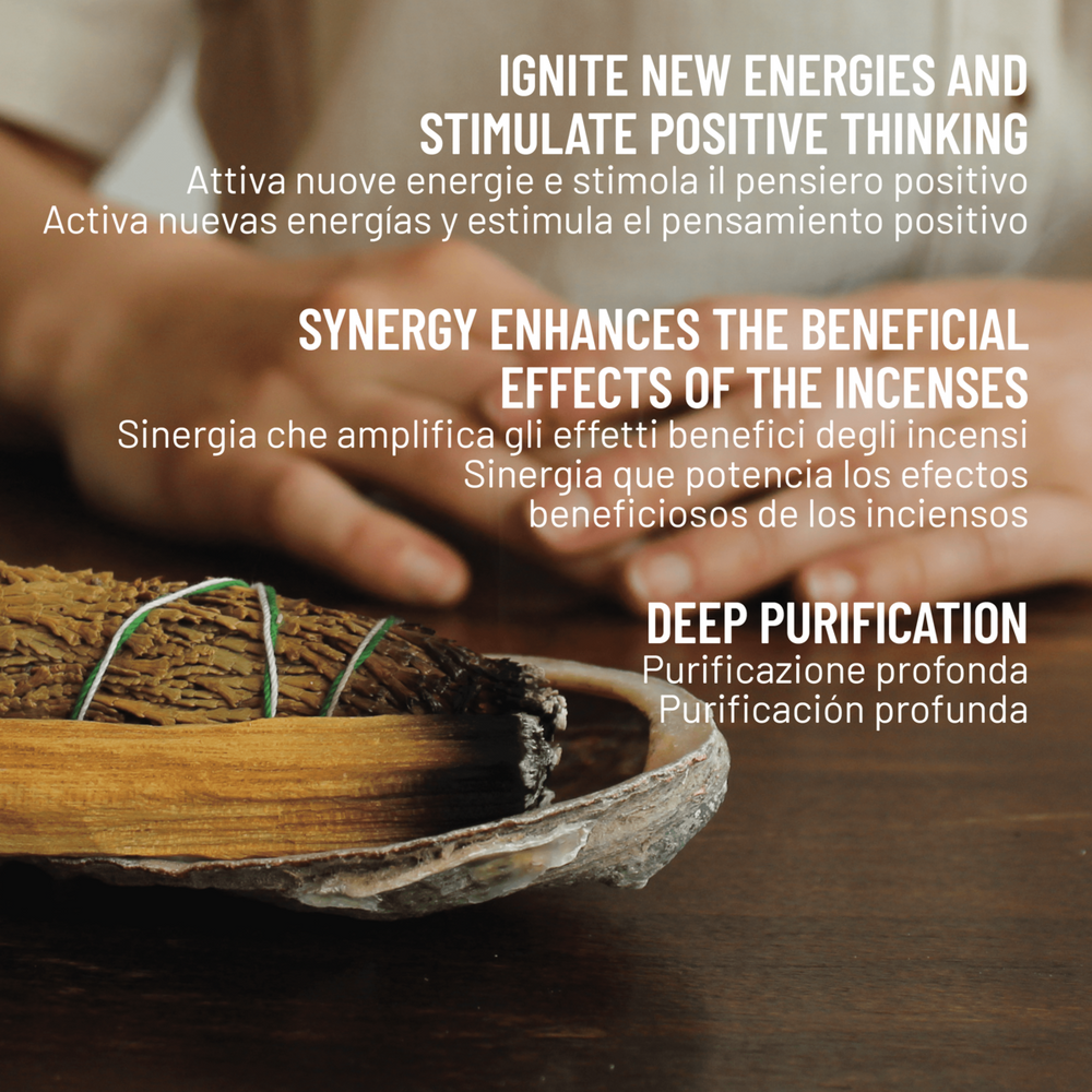 Cedro & Palo Santo - Smudge e Paletto Incenso Naturale ed Ecosostenibile - dettaglio 3