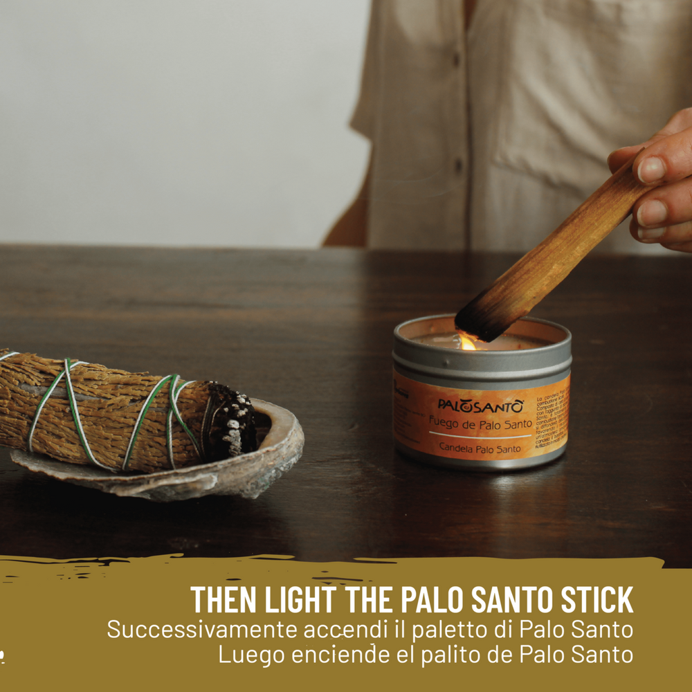 Cedro & Palo Santo - Smudge e Paletto Incenso Naturale ed Ecosostenibile - dettaglio 5