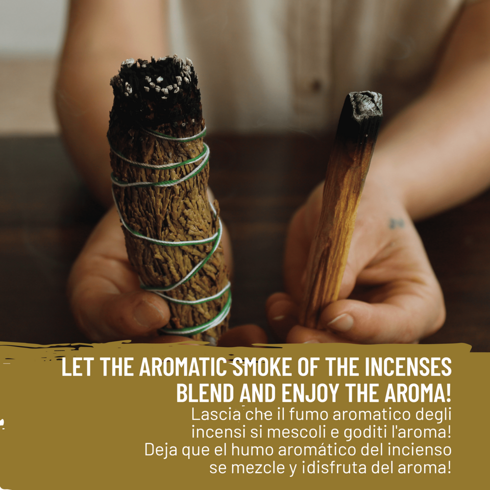 Cedro & Palo Santo - Smudge e Paletto Incenso Naturale ed Ecosostenibile - dettaglio 6
