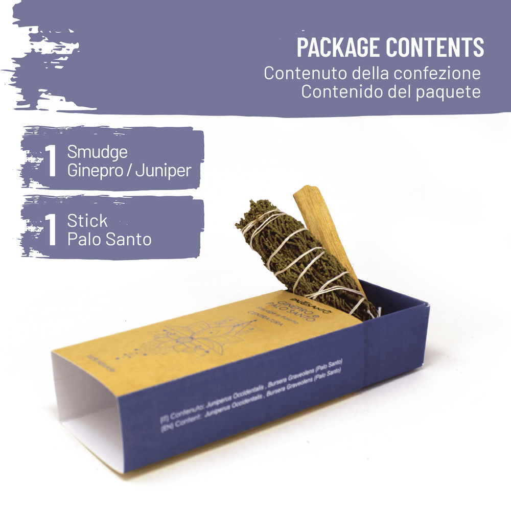 Ginepro & Palo Santo - Smudge e Paletto Incenso Naturale ed Ecosostenibile - dettaglio 2
