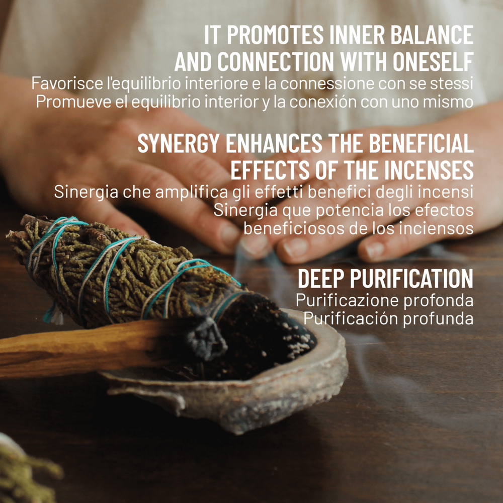 Ginepro & Palo Santo - Smudge e Paletto Incenso Naturale ed Ecosostenibile - dettaglio 3