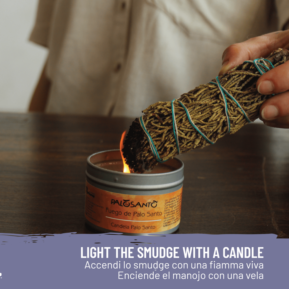 Ginepro & Palo Santo - Smudge e Paletto Incenso Naturale ed Ecosostenibile - dettaglio 4